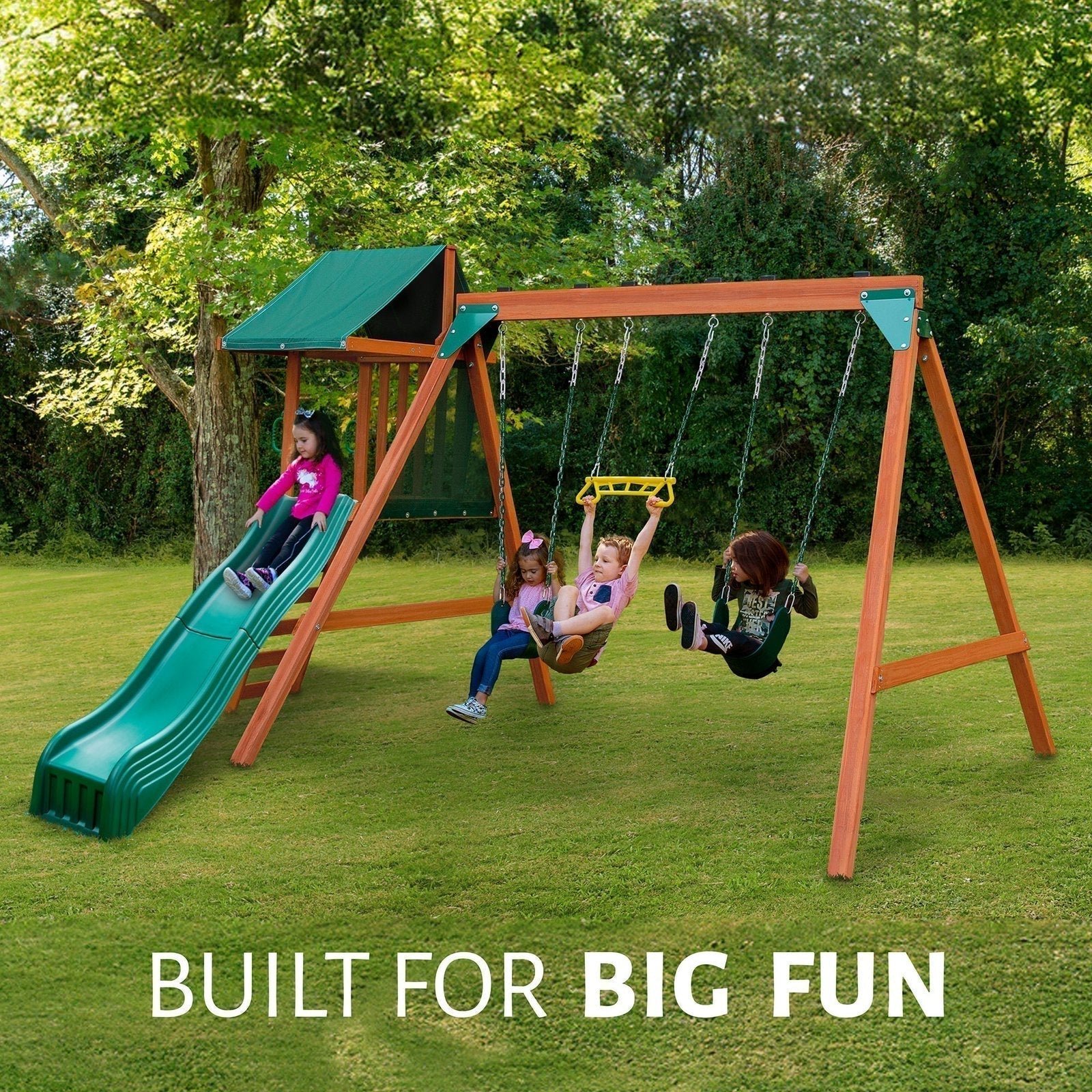 Basic Swing Set with Slide - Image 4