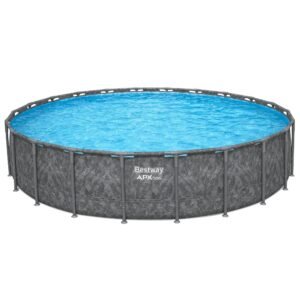 Bestway APX 365 22’x52? Round Above Ground Swimming Pool Set with Pump and Ladders