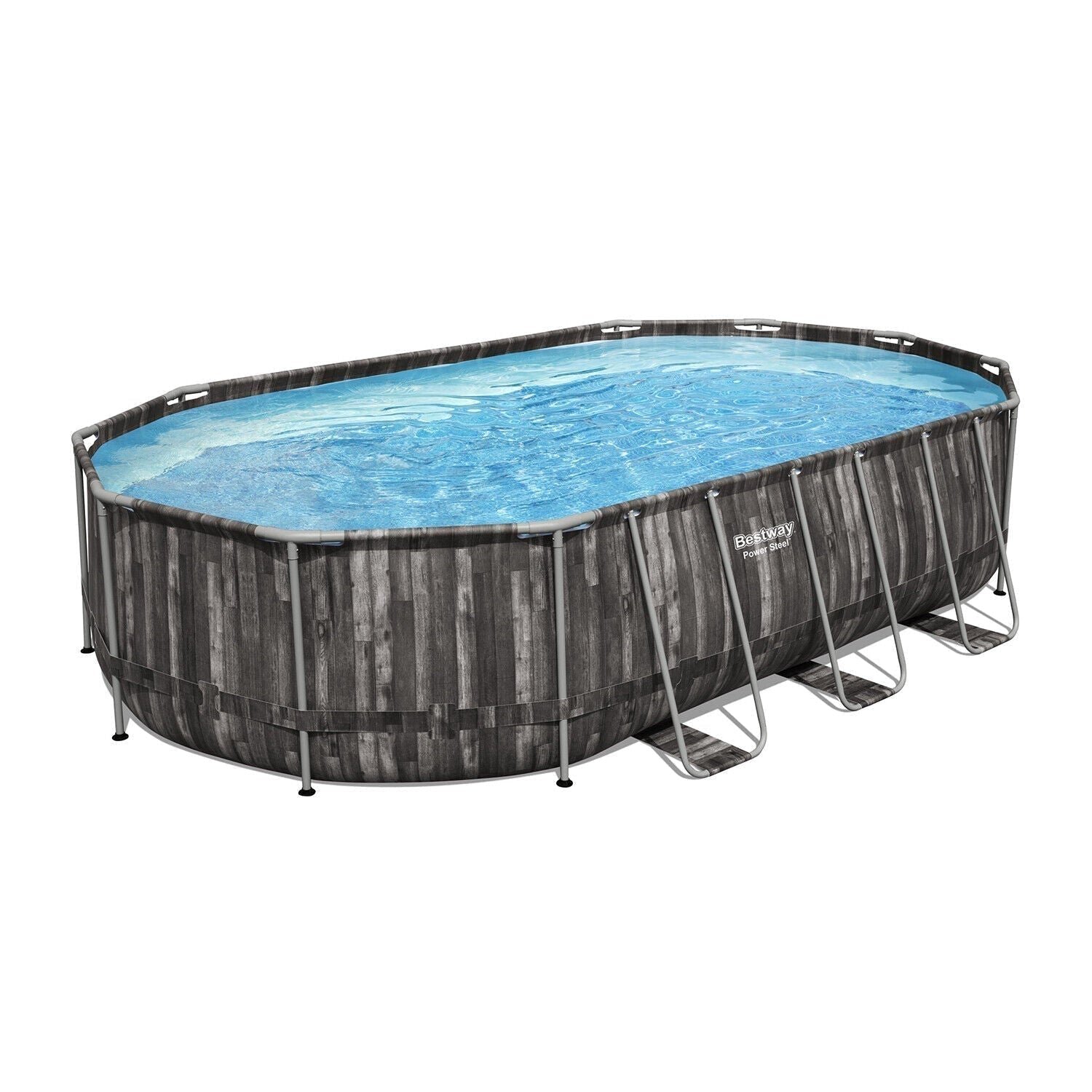 Bestway Power Steel 20? x 12? x 48? Oval Above Ground Outdoor Swimming Pool Set - Image 5