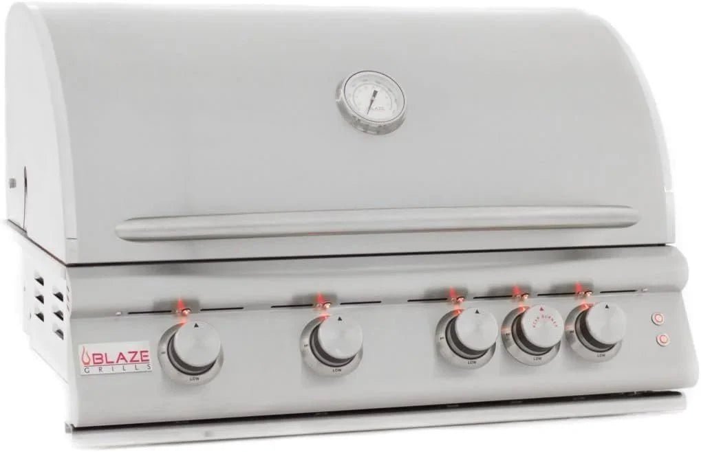 Blaze 32 Inch 4-Burner LTE Gas Grills with Rear Burner and Built-in Lighting System - Image 4