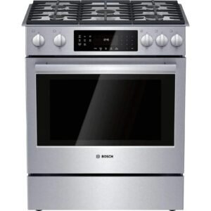 Bosch 800 Series 30 Inch Gas Slide-In Range with True Convection Oven – Stainless Steel