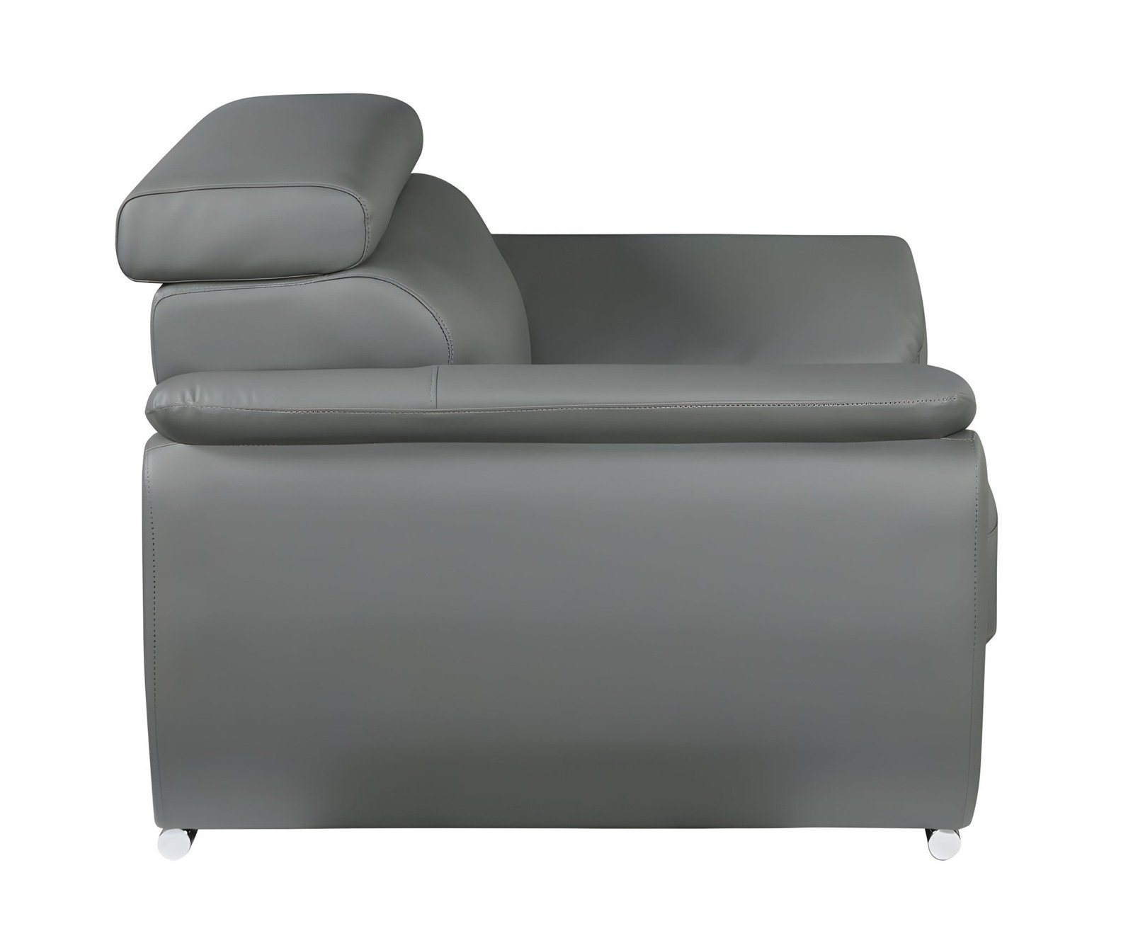 Carter Leather Sofa – Gray - Image 6
