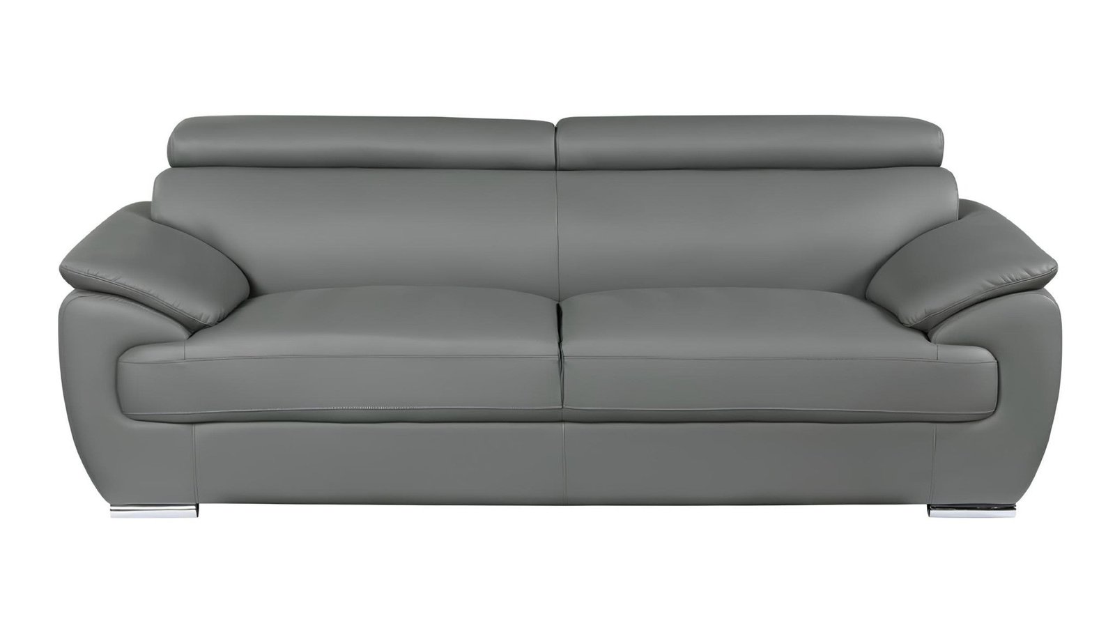 Carter Leather Sofa – Gray - Image 4