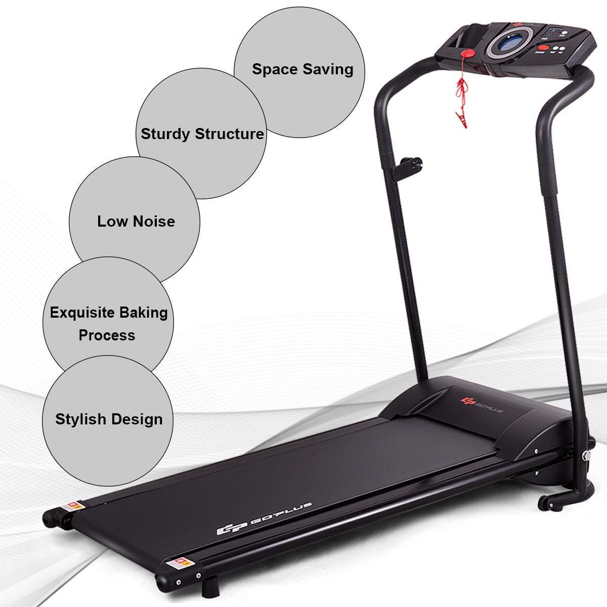 Compact Folding Treadmill for Home, Superfit Electric Walking Running Machine - Image 4