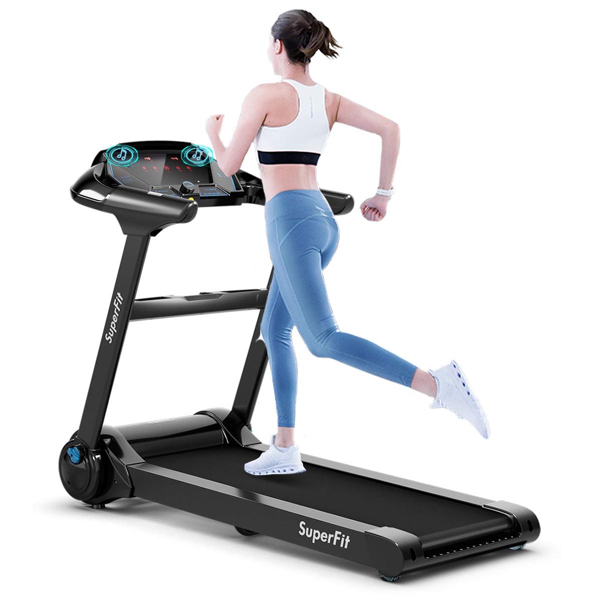 Folding Treadmill, Superfit Electric Portable Treadmill