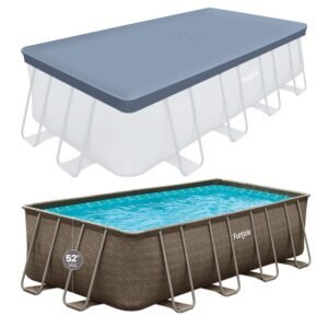 Funsicle 18'x9'x52" Oasis Rectangular Swimming Pool Set with 18' Cover
