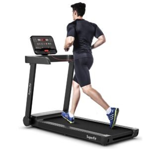 Goplus Heavy Duty Treadmill for Gym, Superfit Electric Treadmill with App Control