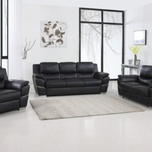 Hamilton Leather Seating Set – Black