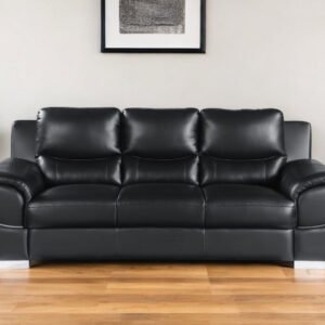 Hamilton Leather Sofa – Black