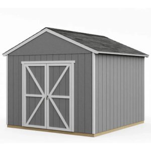 Handy Home Products Rookwood 10 ft. x 10 ft. Wood Storage Shed with Floor – Durable DIY Kit