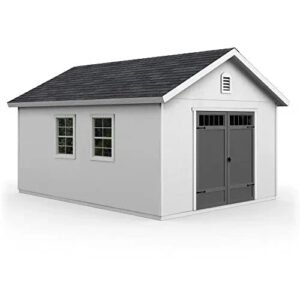 Handy Home Products Scarsdale 12×16 DIY Wooden Storage Shed with Floor Kit