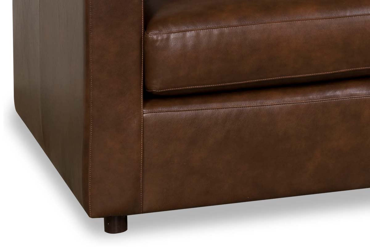 Haywood 84 Inch Modern Small Leather Sofa - Image 9
