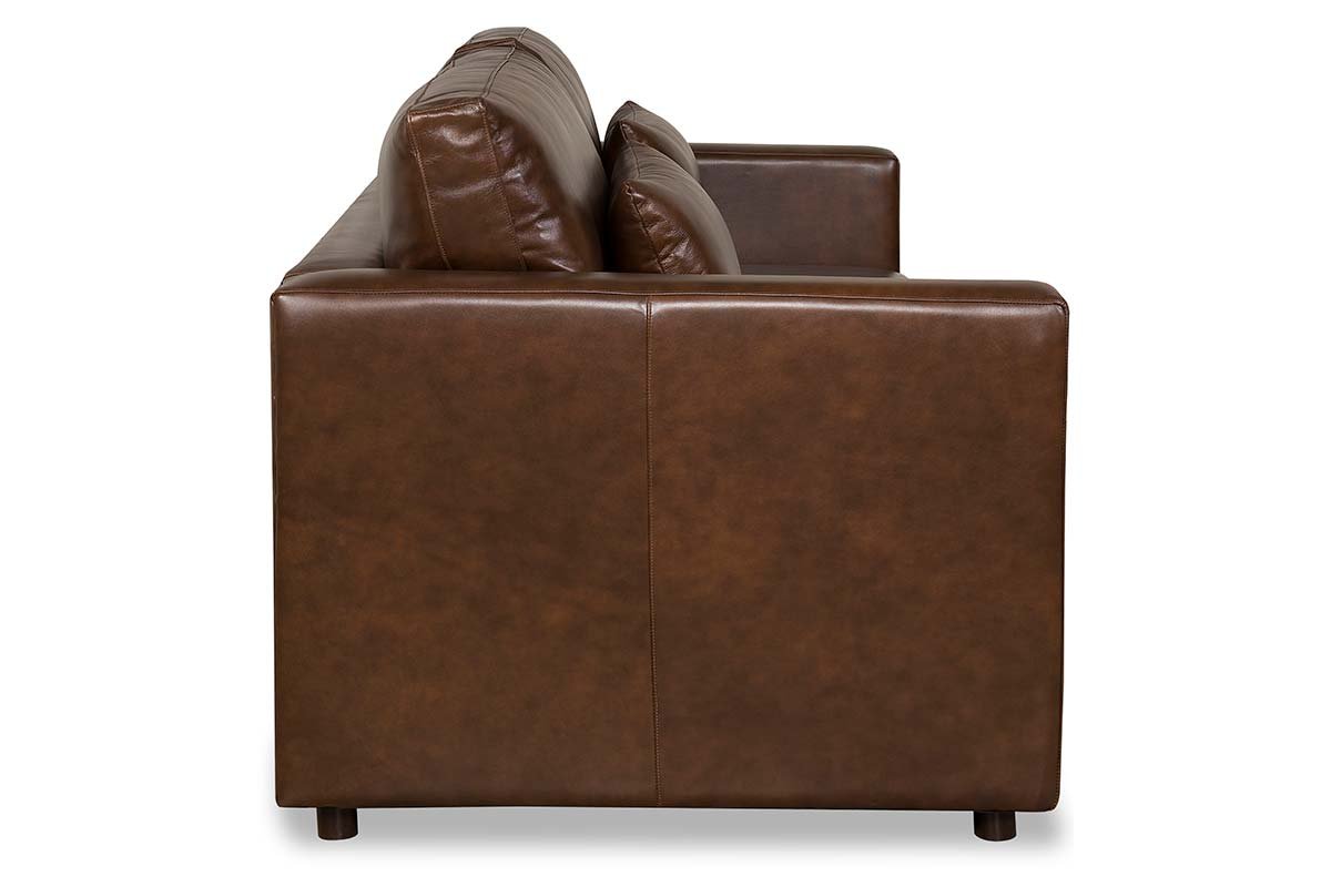 Haywood 84 Inch Modern Small Leather Sofa - Image 7