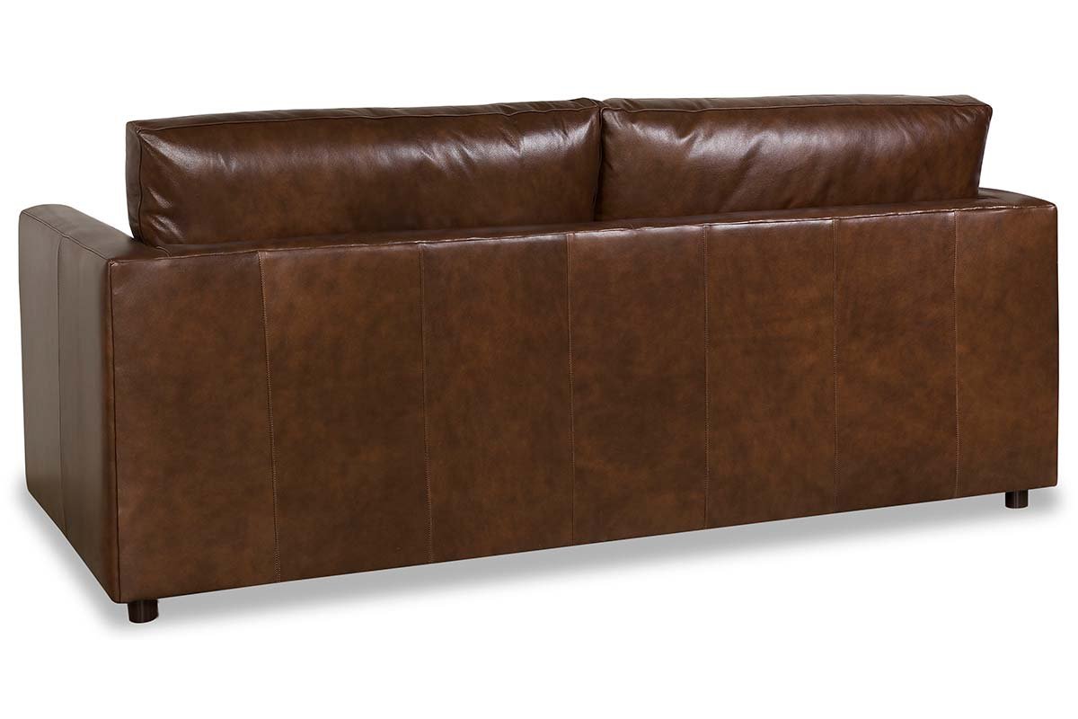Haywood 84 Inch Modern Small Leather Sofa - Image 6