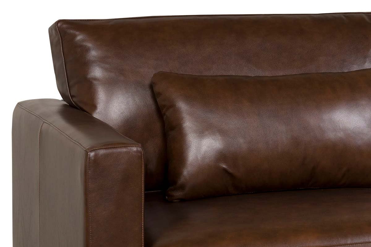 Haywood 84 Inch Modern Small Leather Sofa - Image 8
