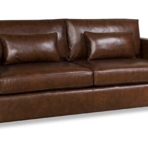 Haywood 84 Inch Modern Small Leather Sofa