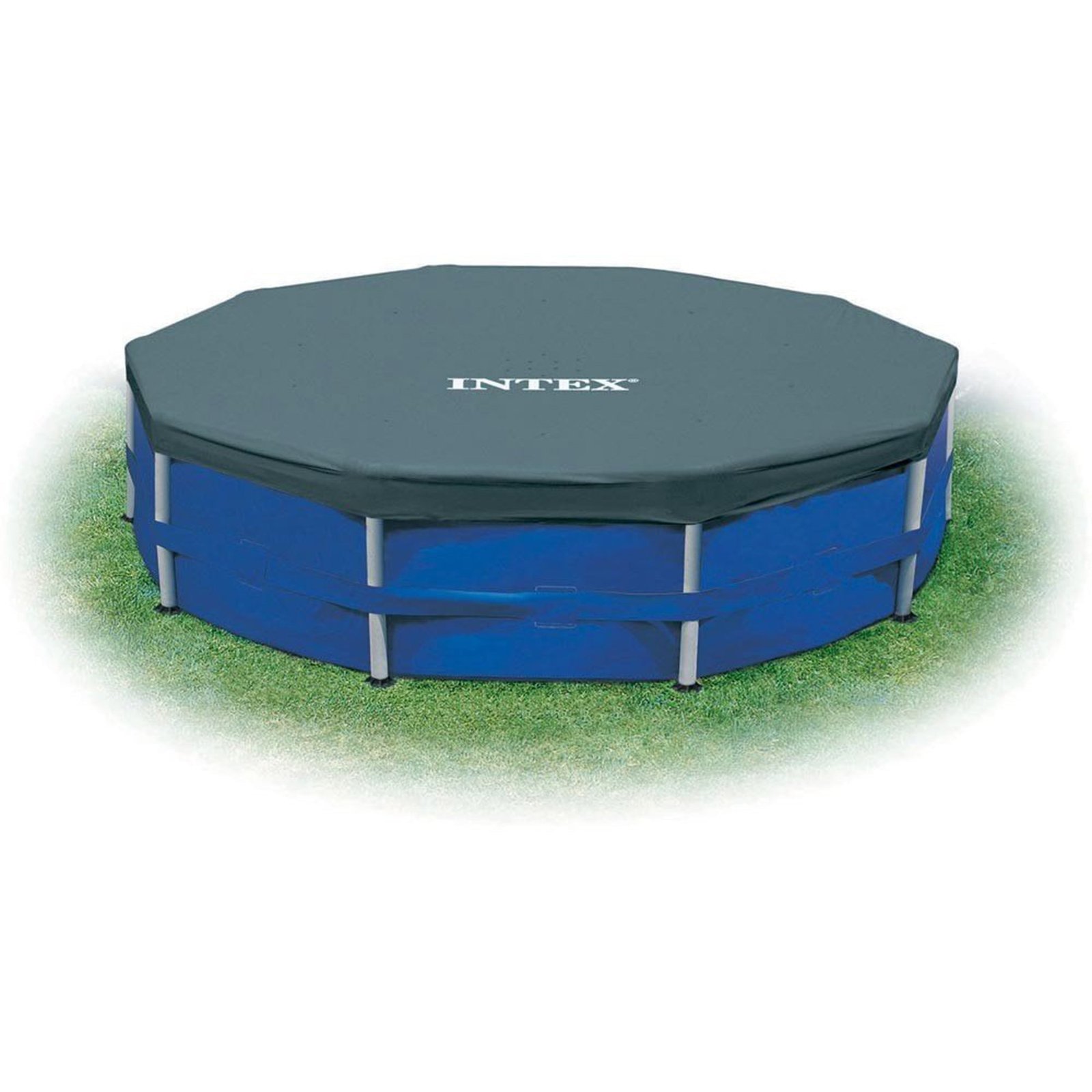Intex 12 Foot x 30 In. Above Ground Pool & Intex 12 Foot Round Pool Cover - Image 4