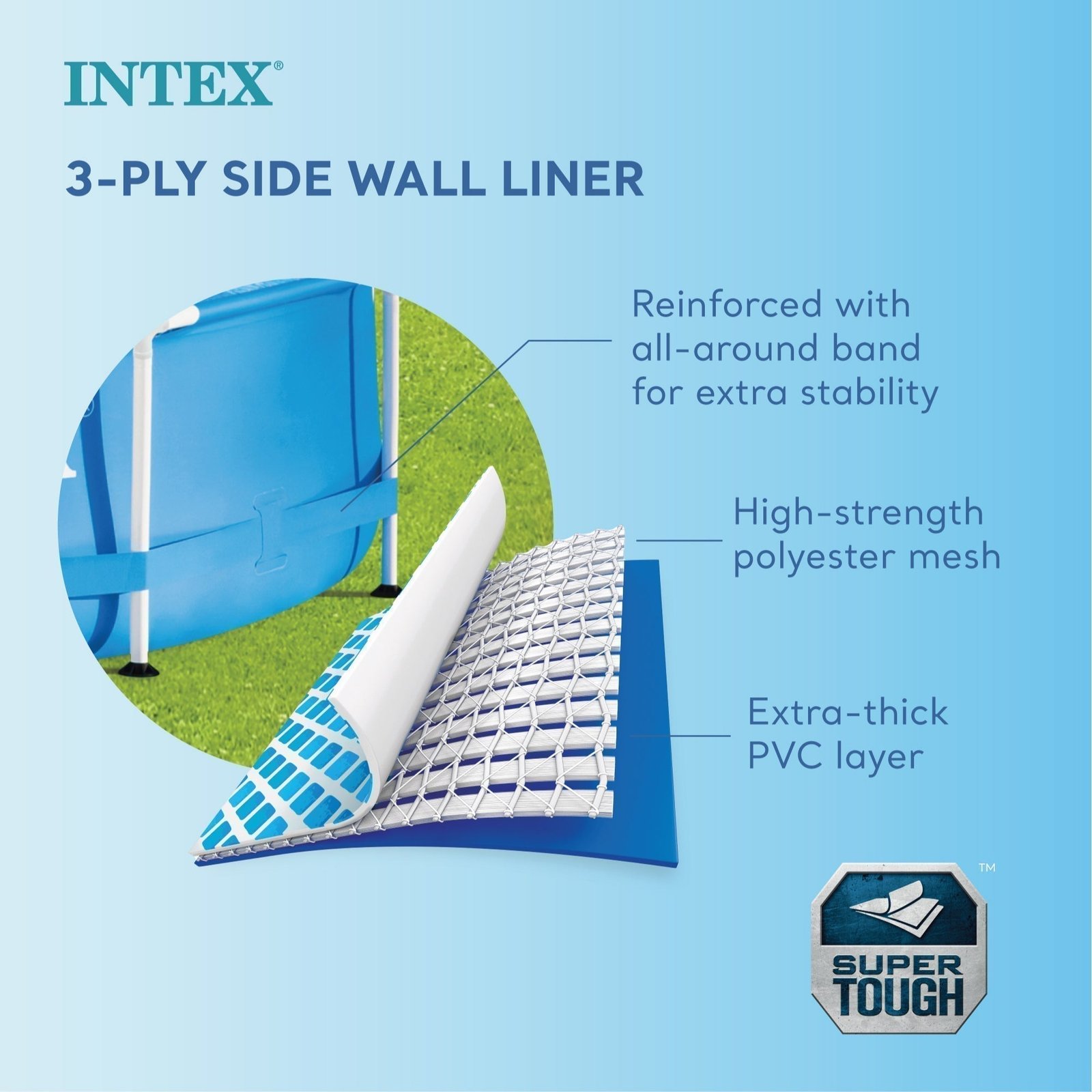 INTEX 12' x 30" Metal Frame Above Ground Pool, Filter, Cover, & Maintenance Kit - Image 4