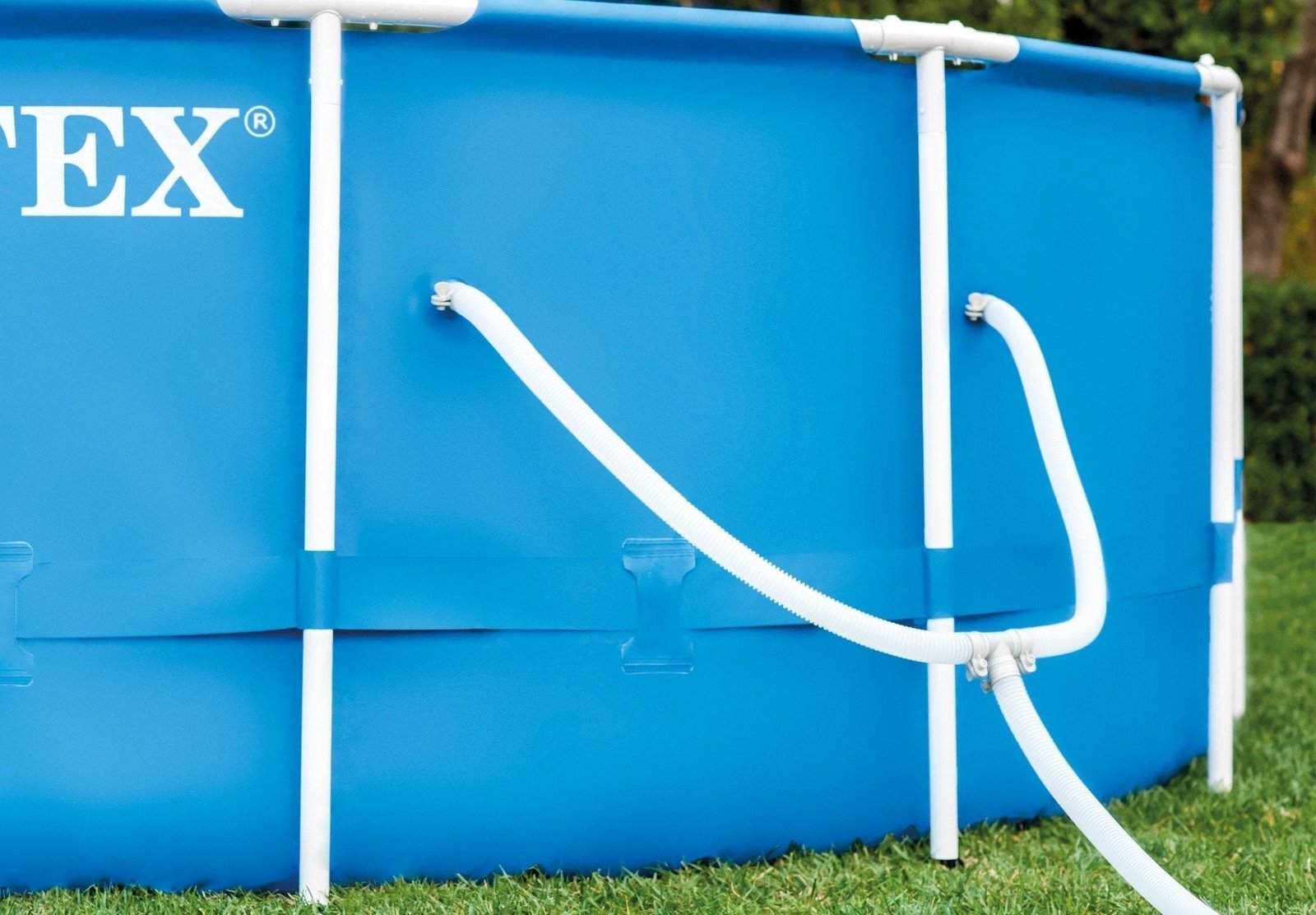 INTEX 12' x 30" Metal Frame Above Ground Pool, Filter, Cover, & Maintenance Kit - Image 11