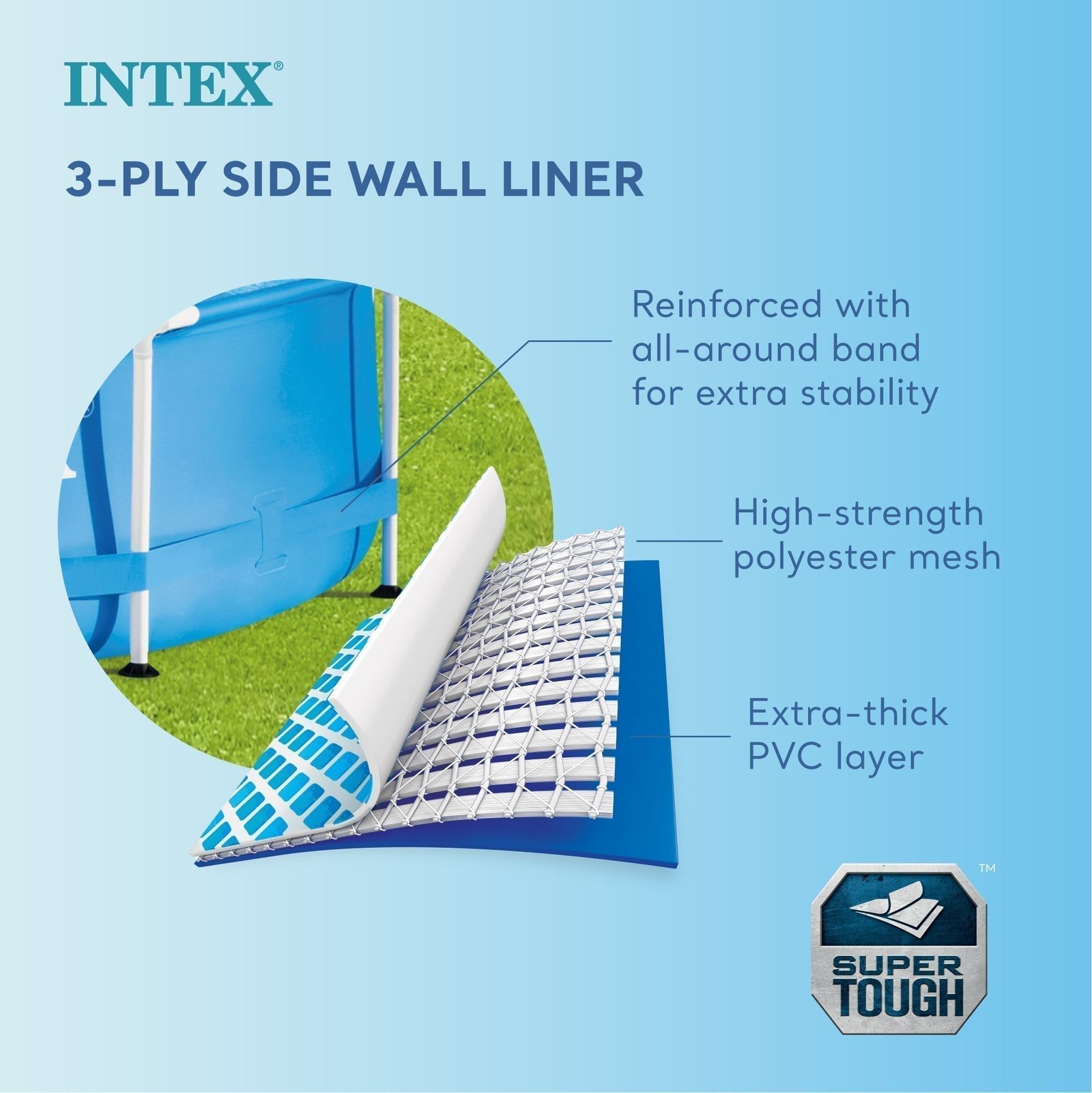 Intex 12'x30" Swimming Pool w/ Pump, Pool Ladder for 42” Wall, & 12’ Cover - Image 5