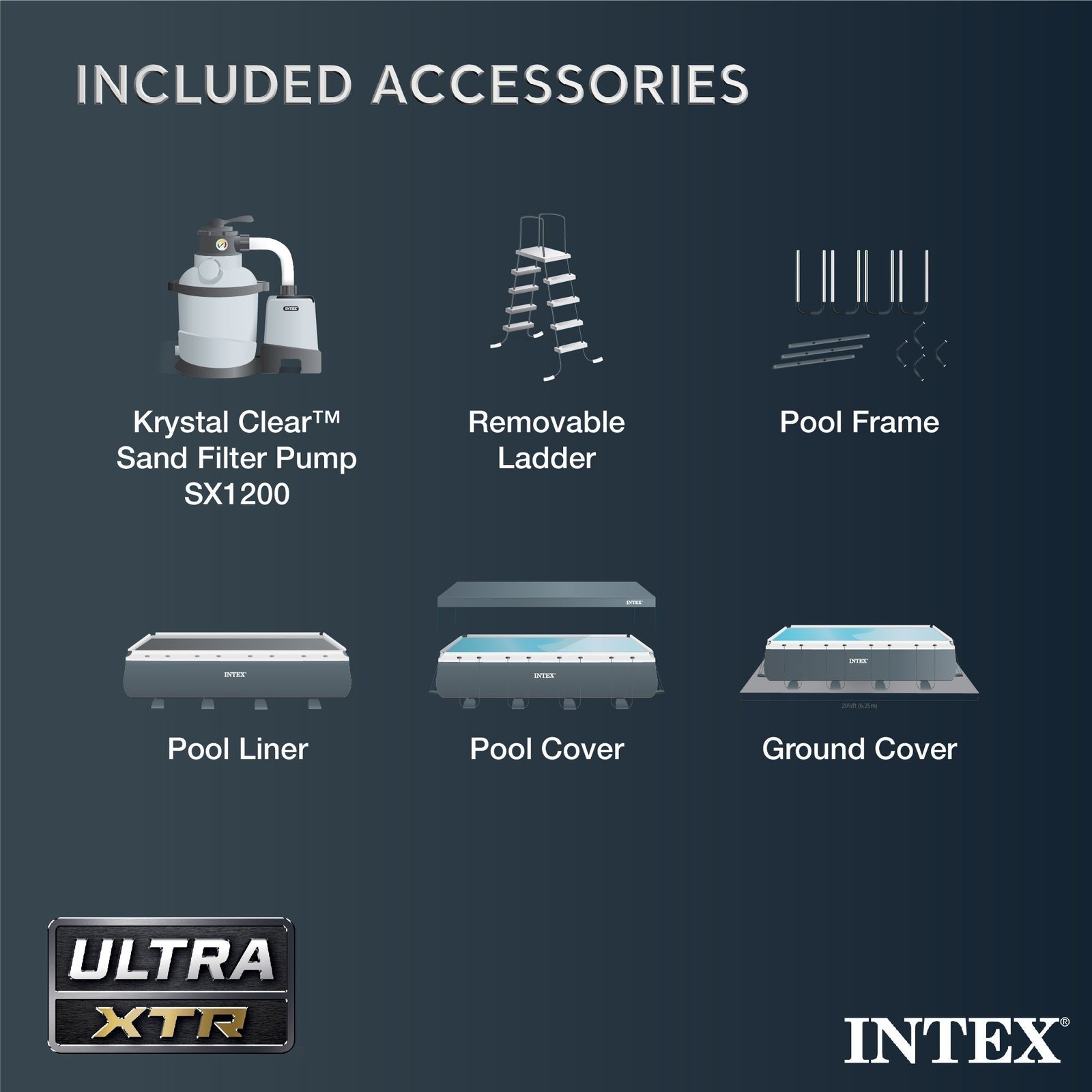 INTEX 18' x 9' x 53" Ultra XTR Frame Pool, Cover, Cooler, and Float (2 Pack) - Image 5