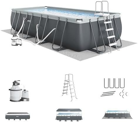 INTEX 26363EH Ultra XTR Deluxe Rectangular Above Ground Swimming Pool Set: 24ft x 12ft x 52in – Includes 2100 GPH Sand Filter Pump – Easy Assembly - Image 7