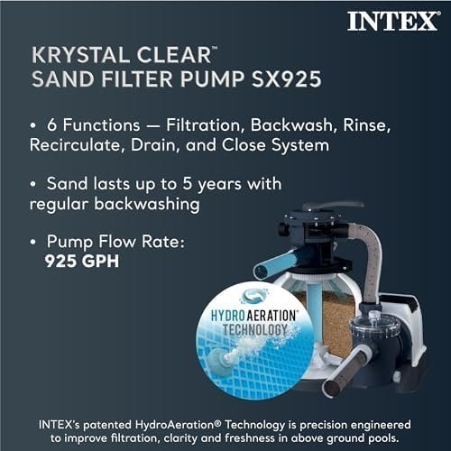 Intex Ultra XTR Frame 14′ x 42″ Round Above Ground Outdoor Swimming Pool Set with Sand Filter Pump, Ladder, Ground Cloth, and Pool Cover - Image 5