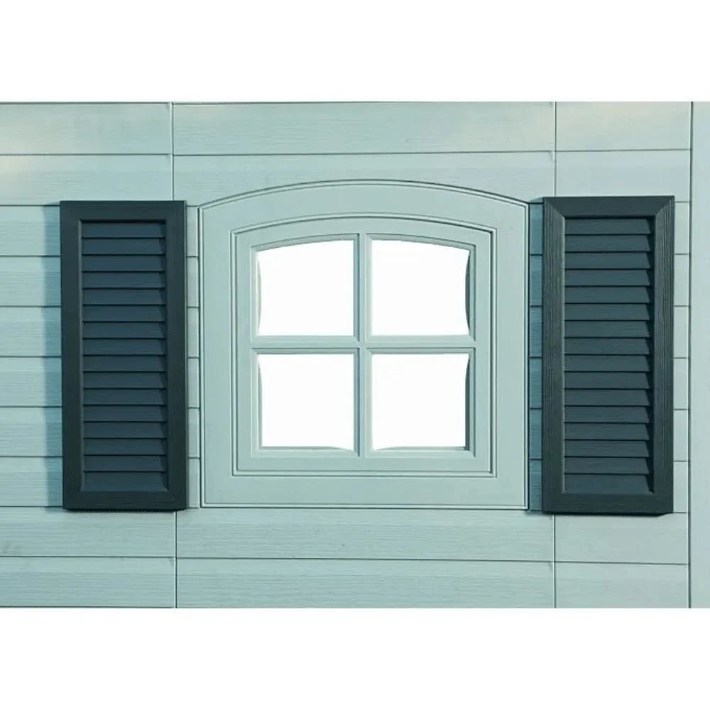 Lifetime 8 ft. x 10 ft. Outdoor Plastic Storage Shed with Floor and Windows (Model 60238)