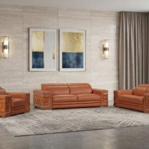 Monaco Leather Seating Set – Camel