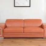 Monaco Leather Sofa – Camel