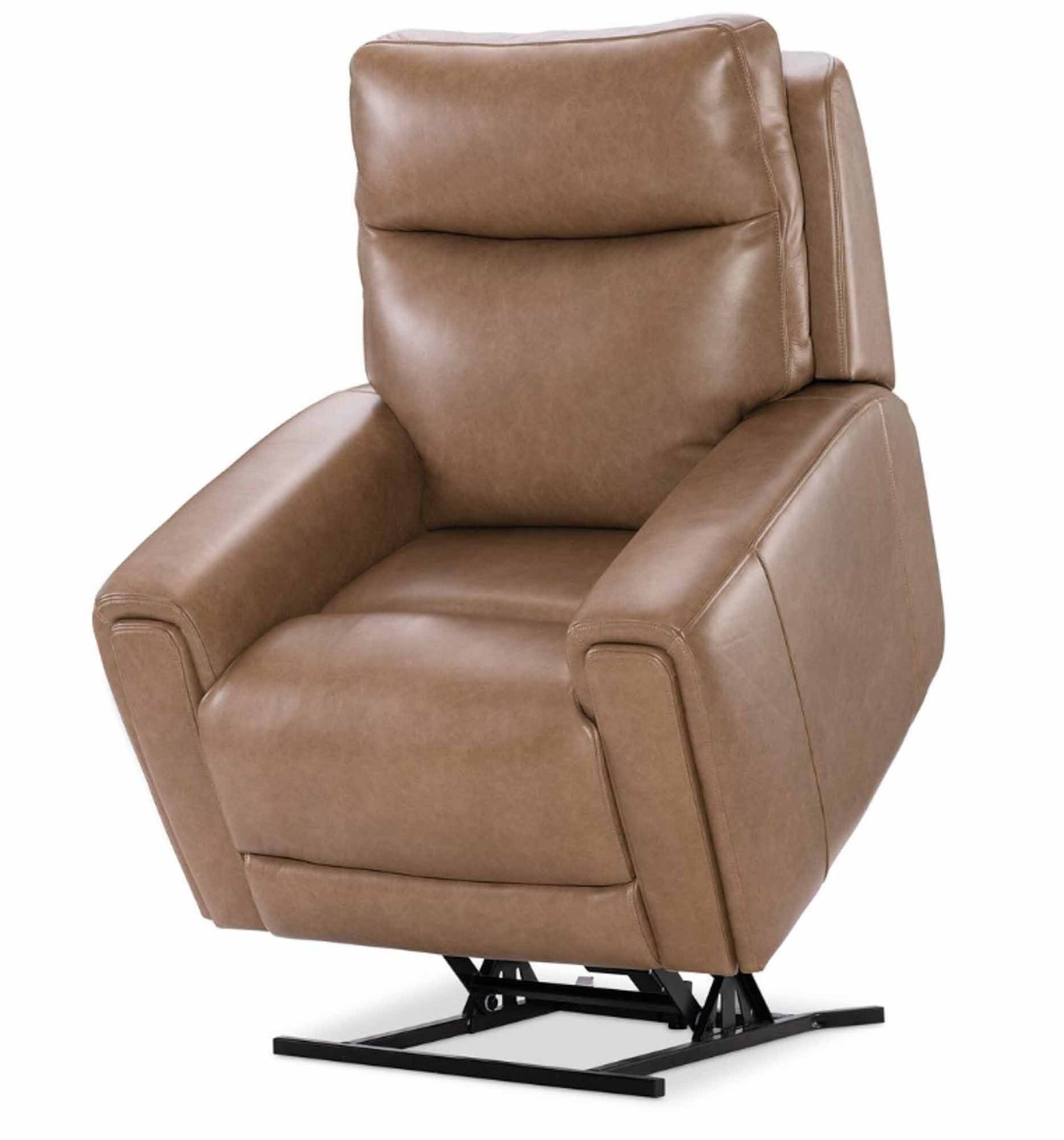 Raze Leather Power Lift Recliner With Articulating Headrest And Lumbar In Light Brown