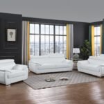 Sterling Leather Seating Set – White