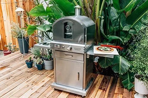 Summerset ‘The Oven’ Outdoor Freestanding Large Capacity Gas Ovens with Pizza Stones, Smoker Box and Mobile Cart, 304 Stainless Steel Construction, Natural Gas - Image 3