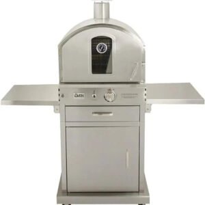 Summerset ‘The Oven’ Outdoor Freestanding Large Capacity Gas Ovens with Pizza Stones, Smoker Box and Mobile Cart, 304 Stainless Steel Construction, Natural Gas