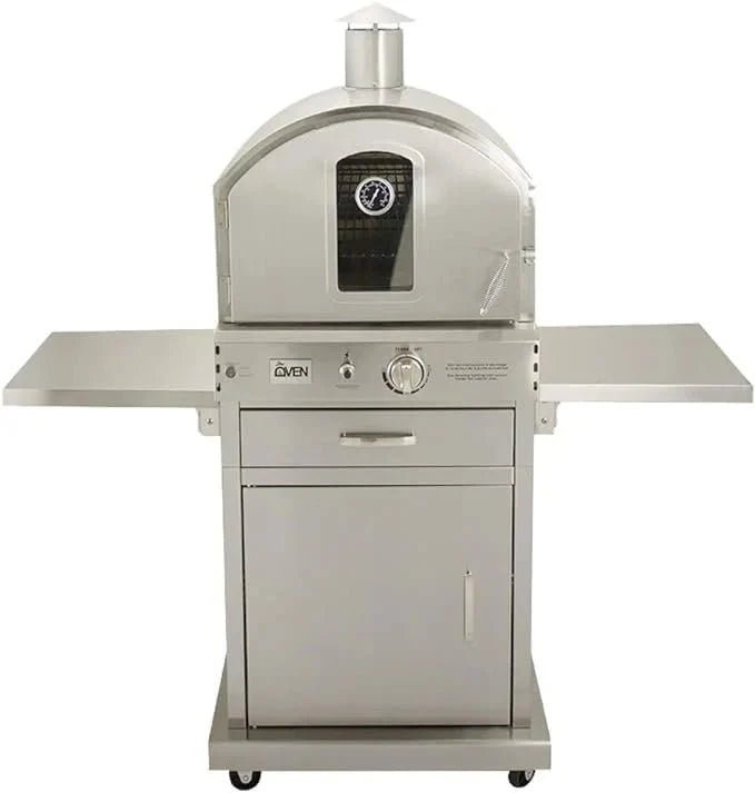 Summerset ‘The Oven’ Outdoor Freestanding Large Capacity Gas Ovens with Pizza Stones, Smoker Box and Mobile Cart, 304 Stainless Steel Construction, Natural Gas - Image 2