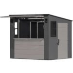 Suncast Cabana 8 x 7 ft. Resin Entertainment Storage Shed with Floor