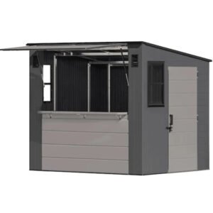 Suncast Cabana 8 x 7 ft. Resin Entertainment Storage Shed with Floor