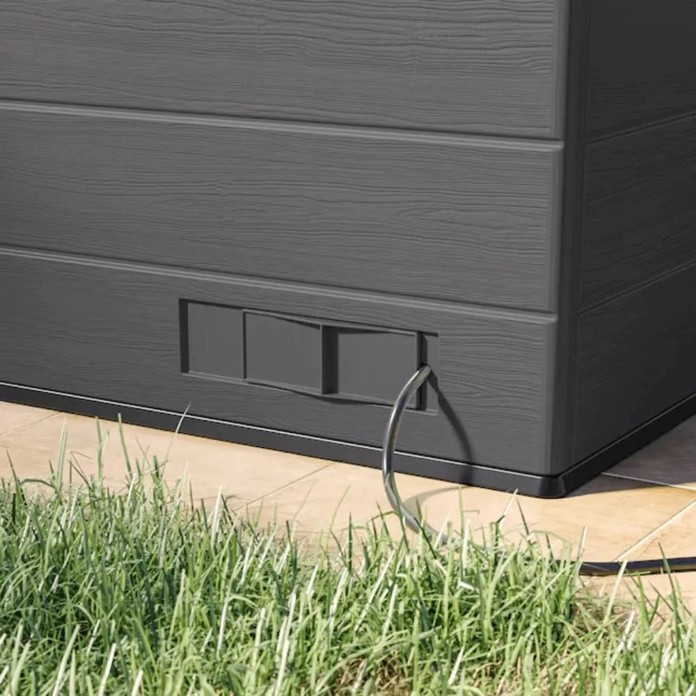 Suncast Cabana 8 x 7 ft. Resin Entertainment Storage Shed with Floor - Image 12