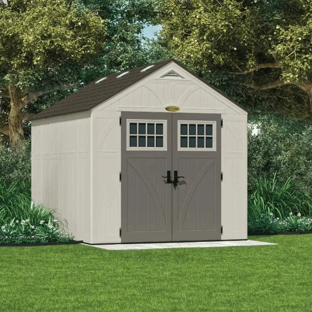 Suncast Tremont 8 x 10 ft. Resin Outdoor Storage Shed with Floor, Model BMS8100 - Image 3