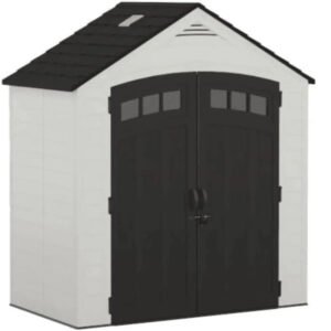 Suncast Vista 7 ft. x 4 ft. Resin Standard Modern Storage Shed with Floor Kit
