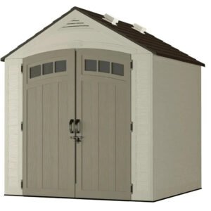 Suncast Vista 7 ft. x 7 ft. Resin Outdoor Storage Shed with IllumiVent System