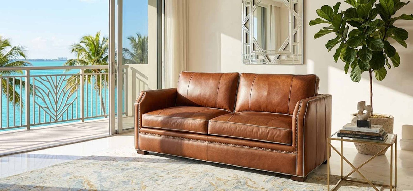 Sutton Leather Sofa - Image 13