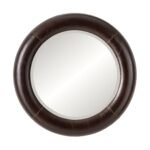 Telluride Round Leather Mirror