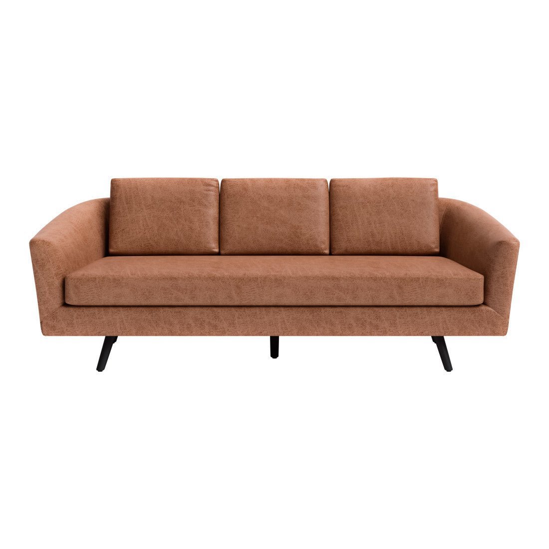 The Harrow – Brown Faux Leather Sofa - Image 10