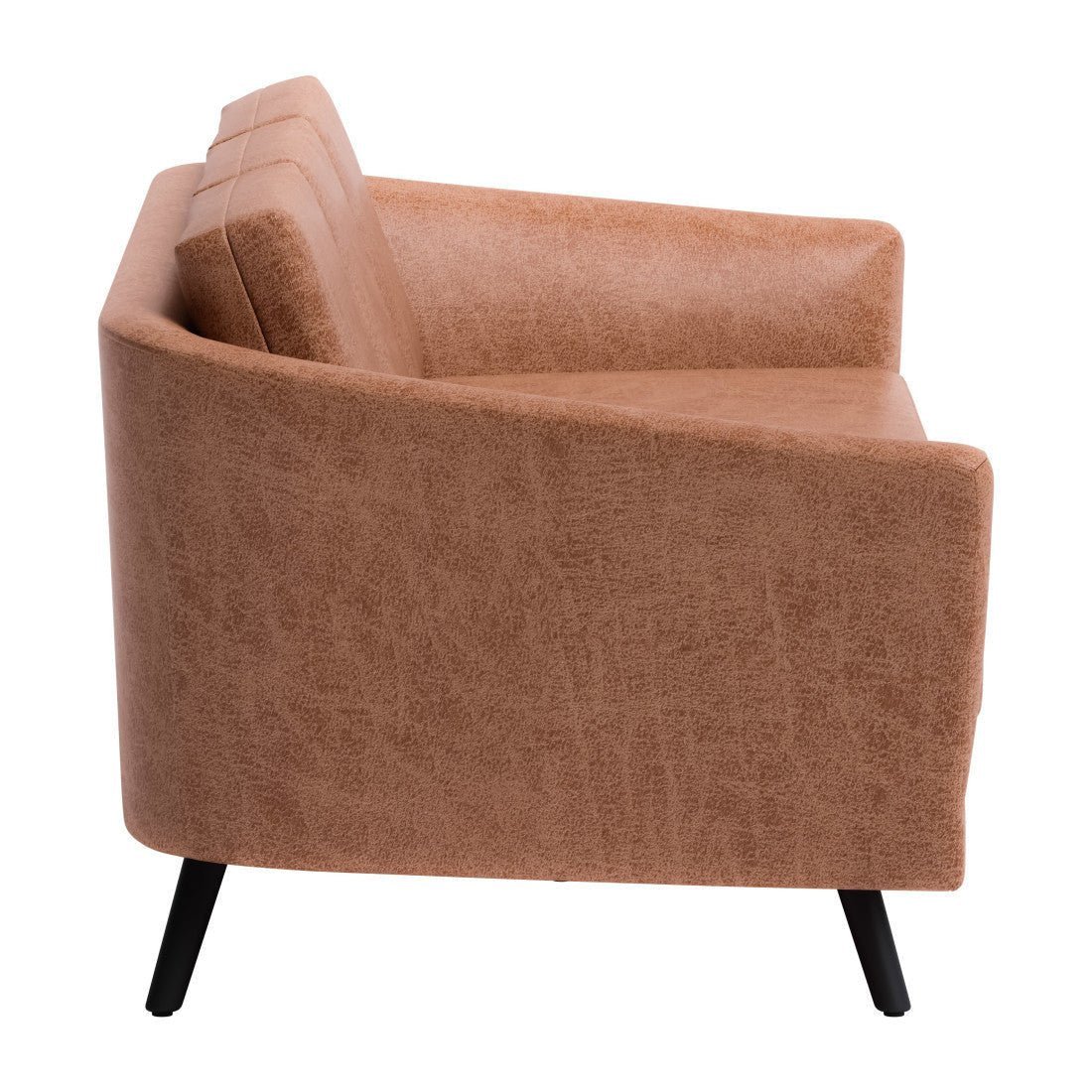 The Harrow – Brown Faux Leather Sofa - Image 7