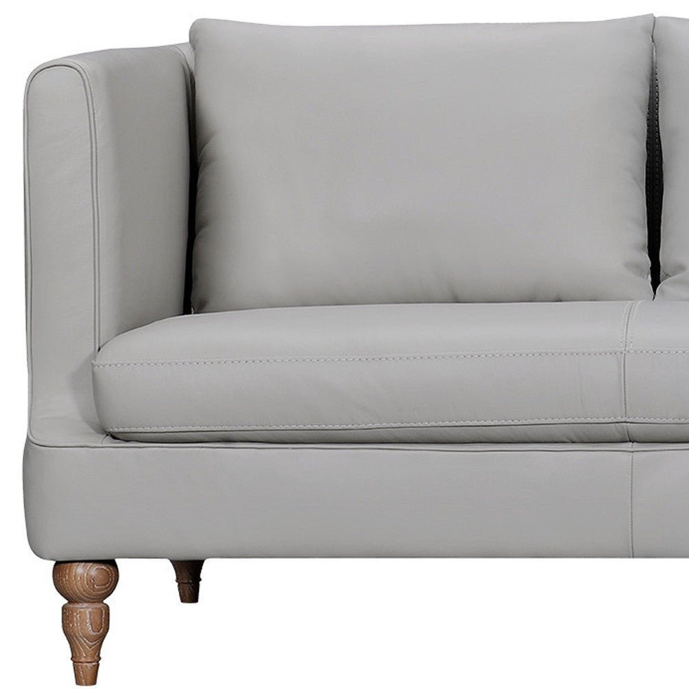The Ravello – Gray Leather Sofa - Image 9