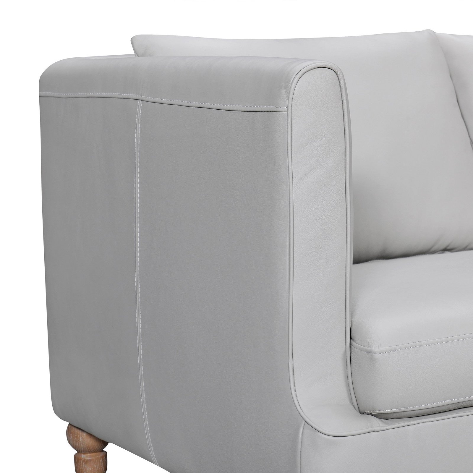 The Ravello – Gray Leather Sofa