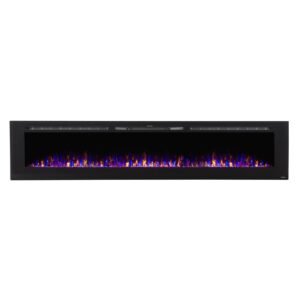 The Sideline 100 Inch Recessed Smart Electric Fireplace 80032