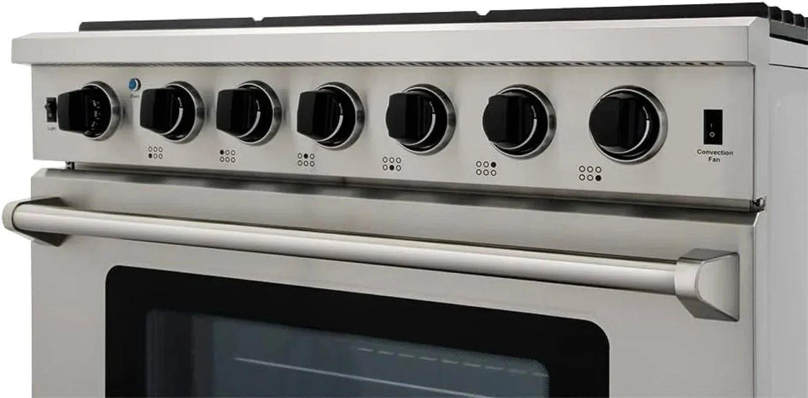 Thor Kitchen LRG3601U 36-Inch Professional Freestanding Gas Range with Convection Oven, Stainless Steel