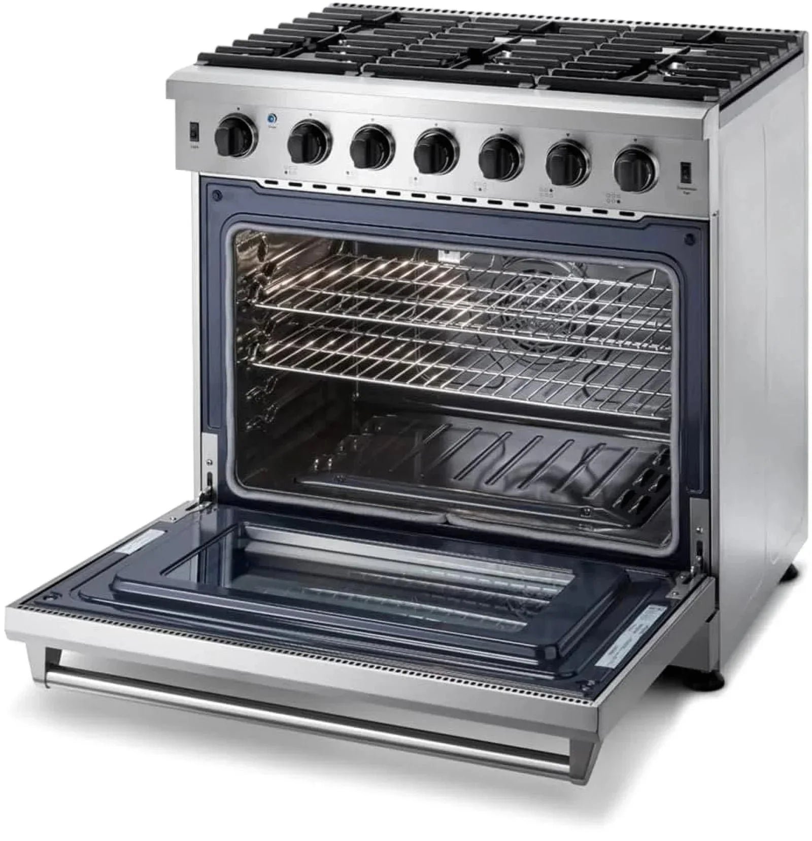 Thor Kitchen LRG3601U 36-Inch Professional Freestanding Gas Range with Convection Oven, Stainless Steel